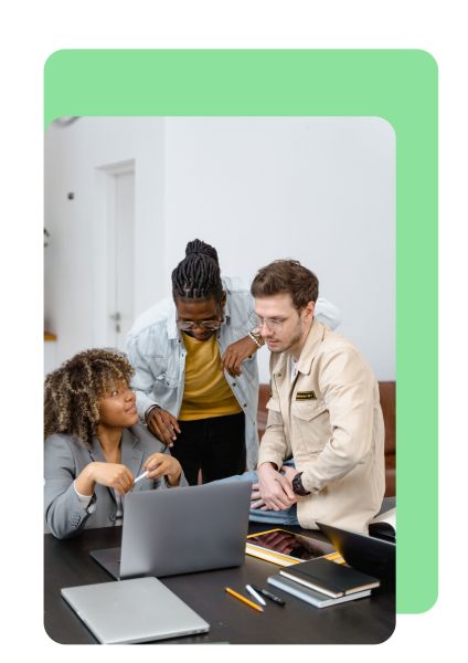 Dark Green and Orange Professional Business Conference Poster (3)